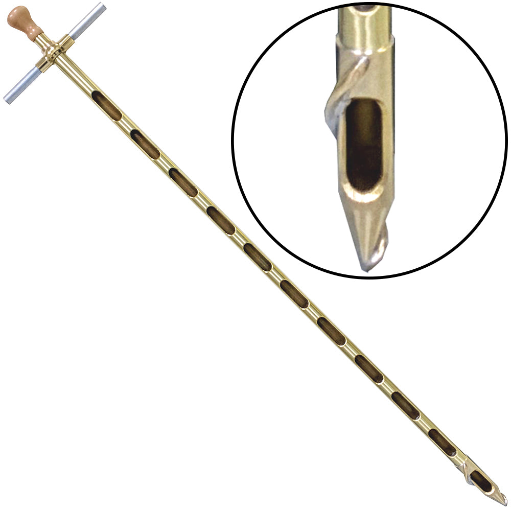Tgoon Sampling Tool, Easy To 304 Stainless Steel Rotation Handle Soil Probe Pointed Design For Powder