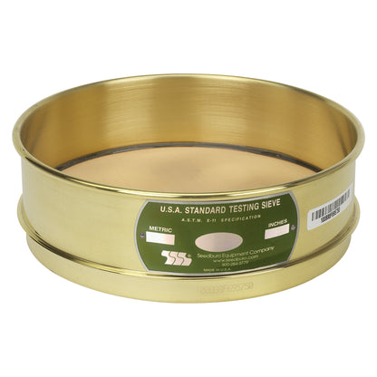 U.S. Testing Sieves 8" Full Height Brass Frame