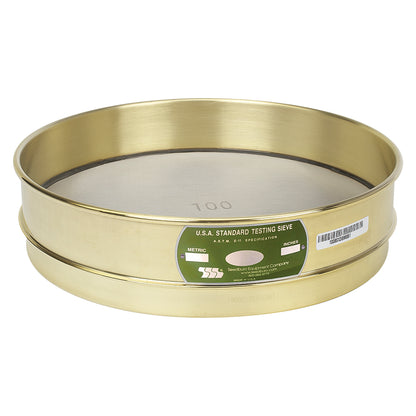 U.S. Testing Sieves 12" Half Height Brass Frame