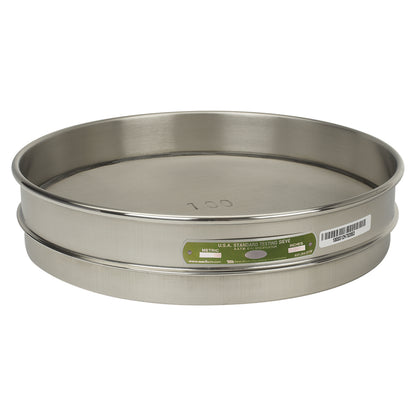 U.S. Testing Sieves 12" Half Height Stainless Steel Frame